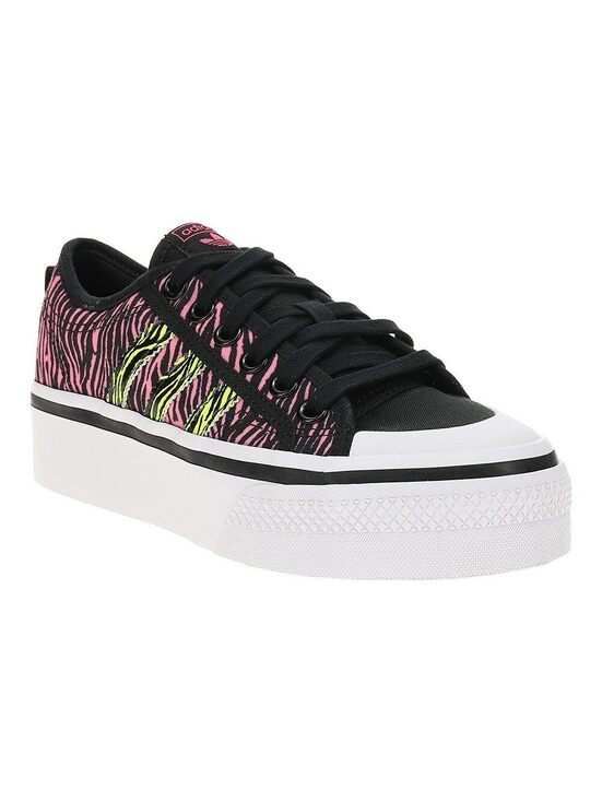 adidas Shoes - Adidas Nizza Zebra Print Platform Sneakers, Black Pink, Size 6.5